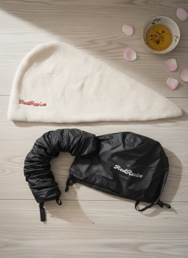 RedRevive Quick-Dry Duo: Towel & Bonnet Set